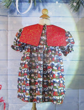 Girls Sparkly Snowman Christmas Dress